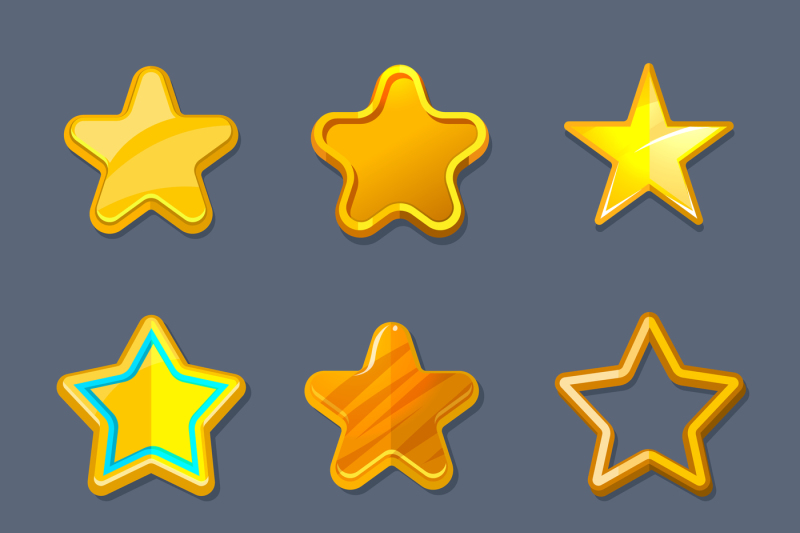 glossy-gold-cartoon-star-vector-icons-for-game-ui-app-design