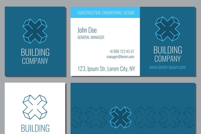 creative-business-card-vector-template-with-3d-corporate-hexagon-logo