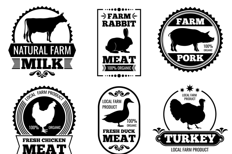 farm-animal-vintage-meat-butcher-shop-vector-logos-badges-labels