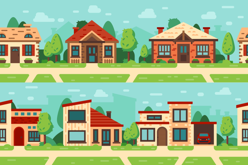 seamless-suburban-houses-panoramic-cityscape-with-house-exterior-bui