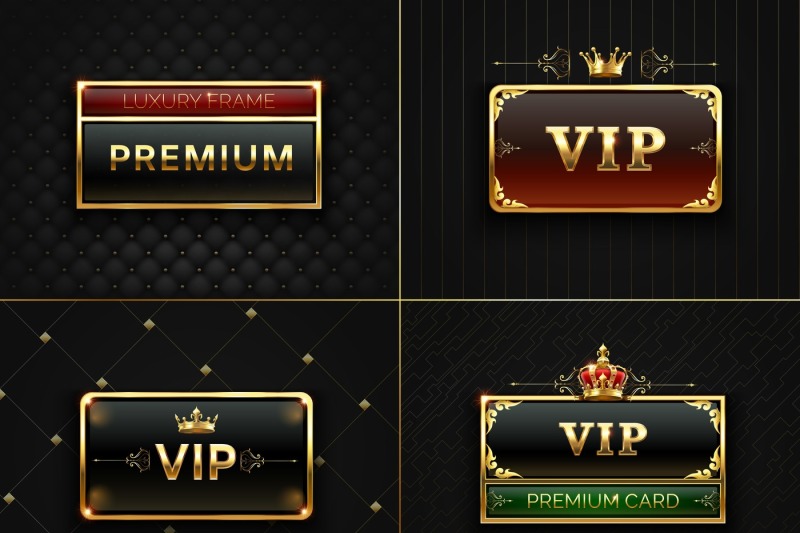 golden-vip-frame-premium-banner-with-gold-insignia-crown-black-luxur