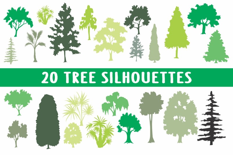 20-tree-silhouettes-collection