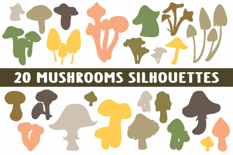 coloured-mushrooms-collection