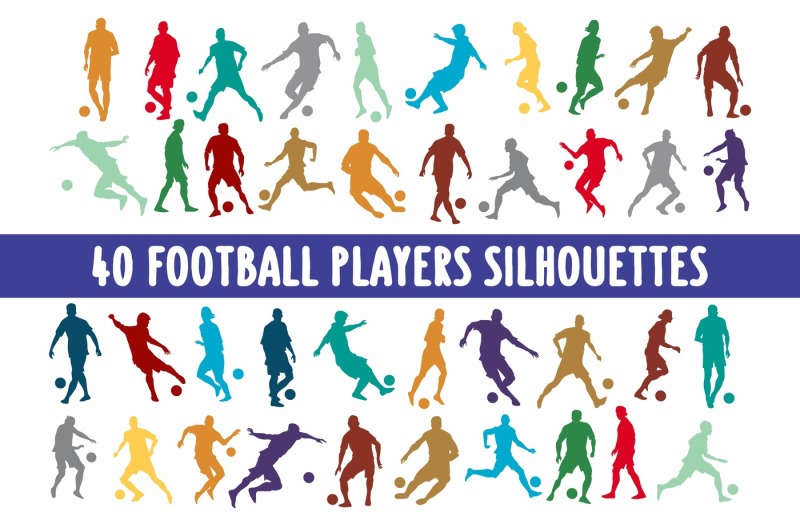 football-silhouette-set
