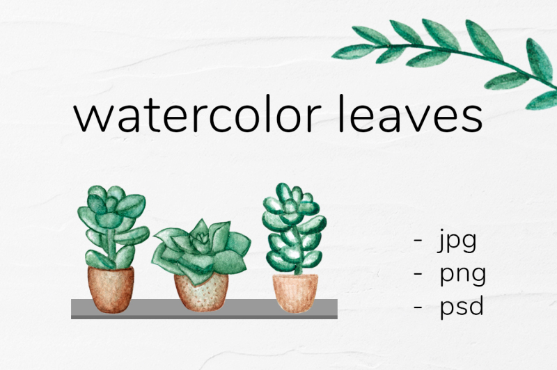 watercolor-leaves