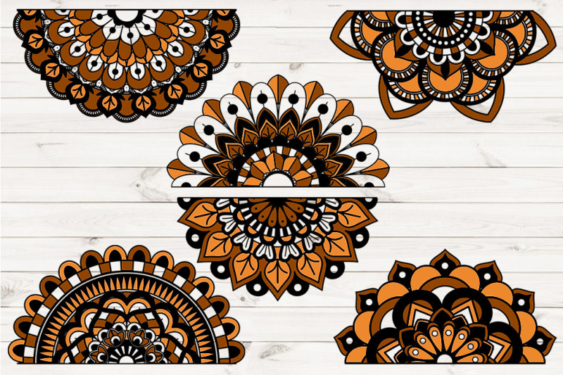 orange-and-black-lace-banners-clipart