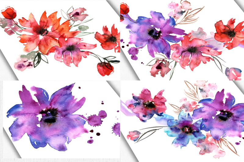 watercolor-purple-flowers