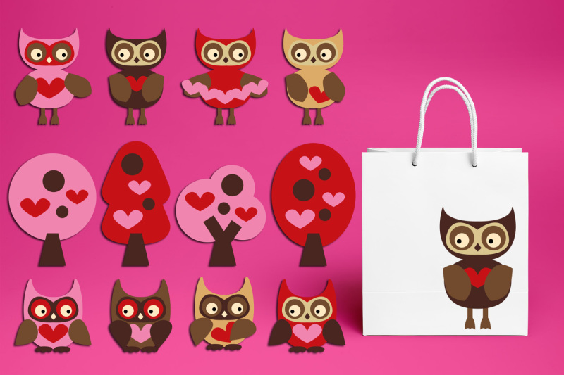 valentine-owls-trees-with-heart