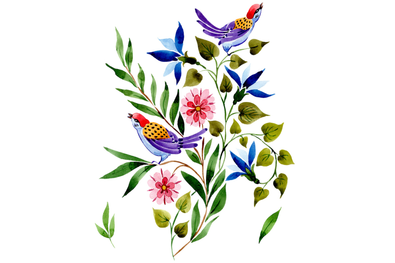 ornament-with-birds-png-watercolor-set