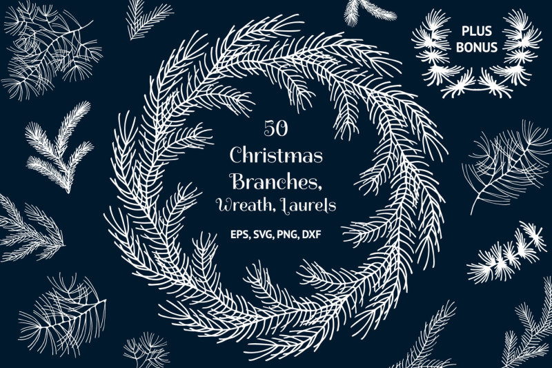 50-hand-drawn-christmas-branches-wreaths-laurels-dividers