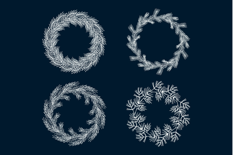 50-hand-drawn-christmas-branches-wreaths-laurels-dividers