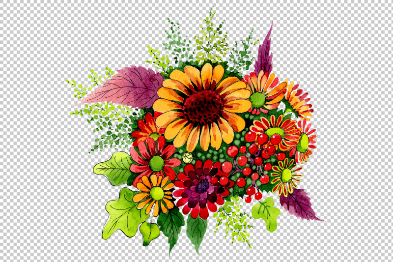 bouquet-of-wild-flowers-png-watercolor-set
