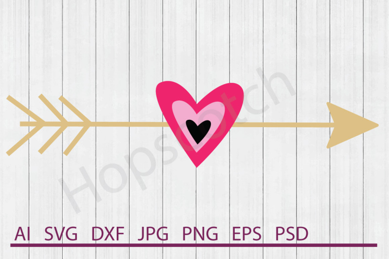 arrow-heart-svg-arrow-heart-dxf-cuttable-file