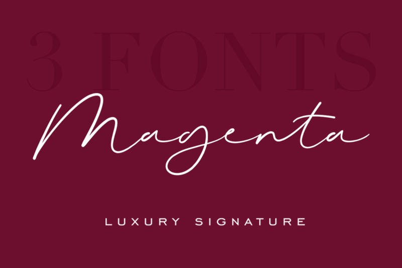 magenta-3-luxury-signature-font