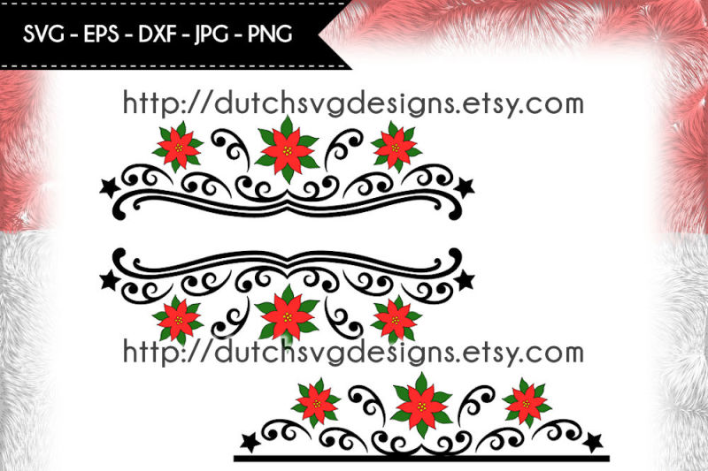 2 Split Monogram Cutting Files Christmas Svg Poinsettia Svg By Dutch Svg Designs Thehungryjpeg Com