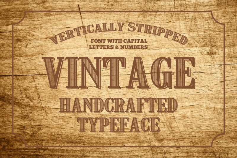 vertically-striped-vintage-handcrafted-font