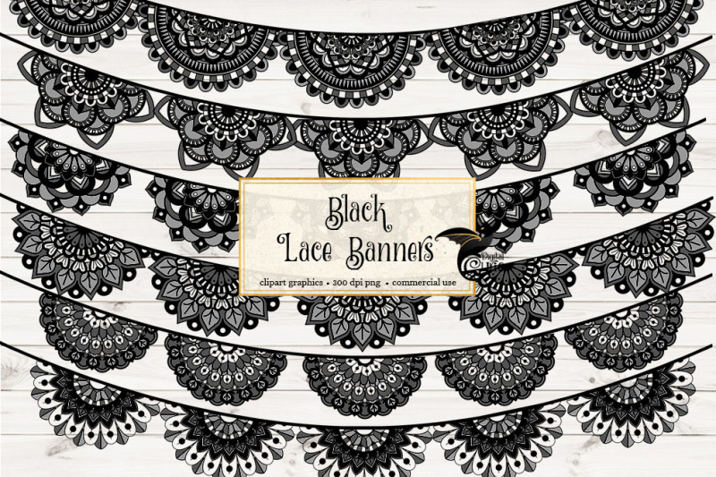 black-lace-bunting-banners
