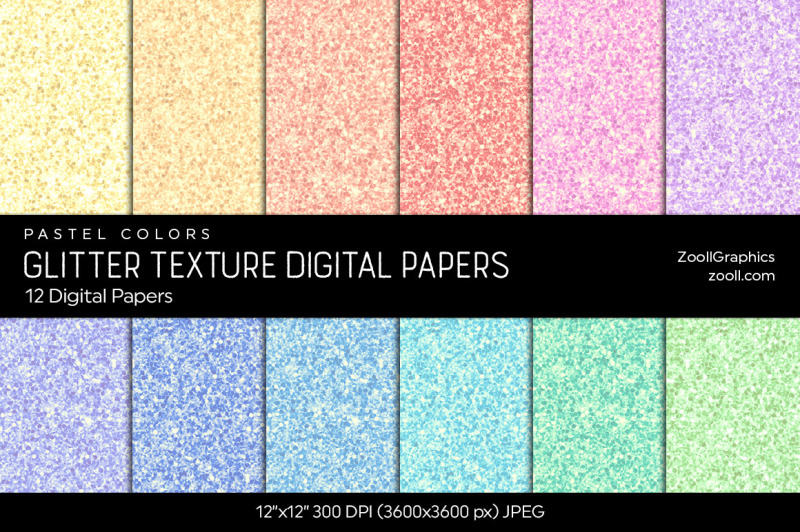 glitter-digital-papers-pastel-colors