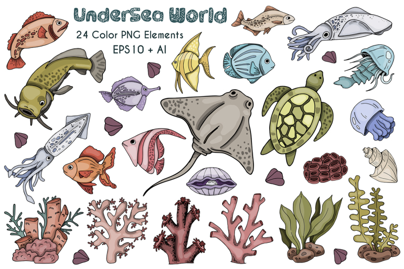 undersea-world-vector-set