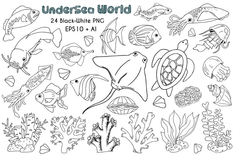 undersea-world-vector-set