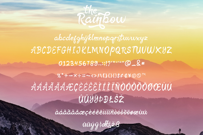 the-rainbow-modern-calligraphy-font