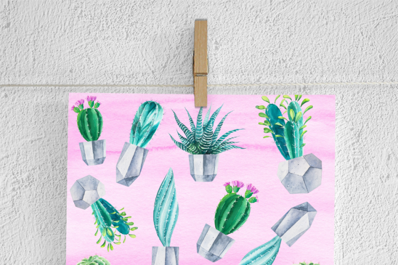cacti-watercolor-papers