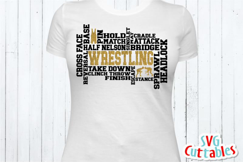 wrestling-word-art-cut-file