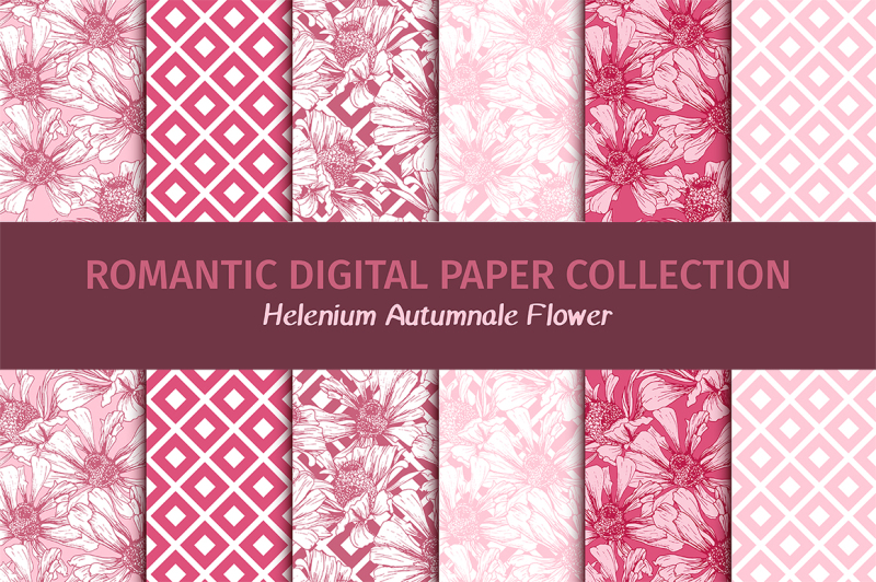 romantic-flower-digital-papers