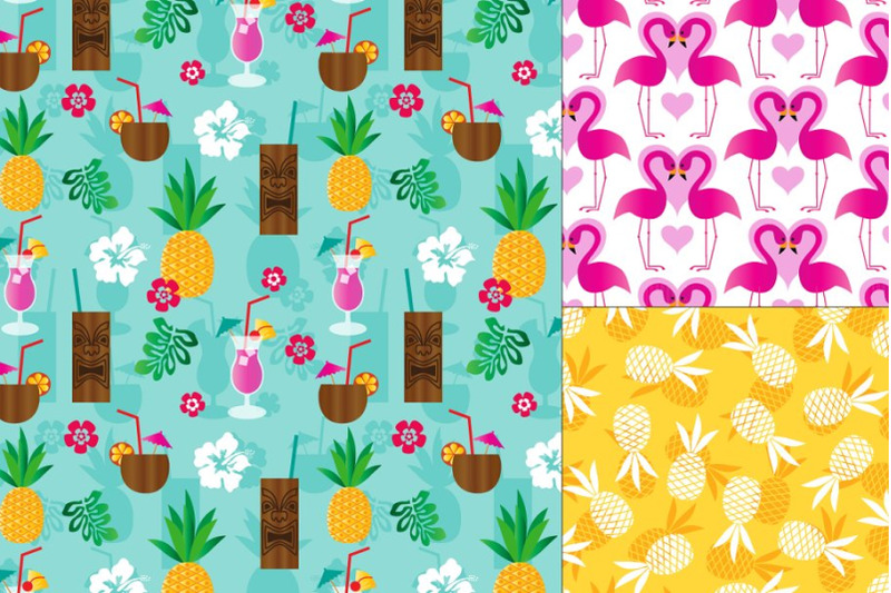 seamless-tropical-flamingo-amp-pineapple-patterns