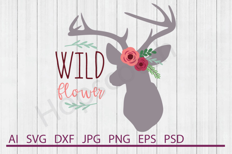 floral-deer-svg-floral-deer-dxf-cuttable-file