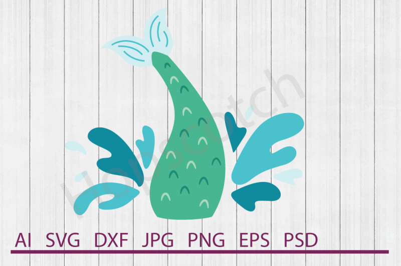 mermaid-tail-svg-mermaid-tail-dxf-cuttable-file