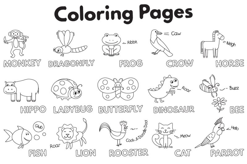 coloring-book-with-animals