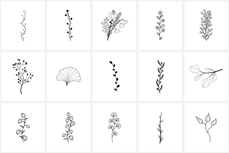 100-hand-drawn-flowers