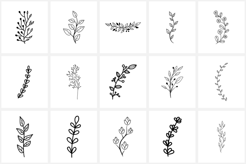 100-hand-drawn-flowers