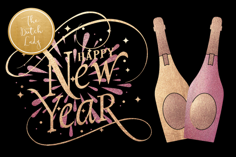 happy-new-year-and-party-clipart-set