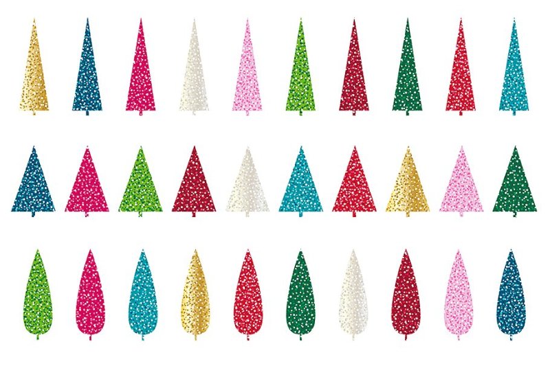 glitter-christmas-trees-clipart