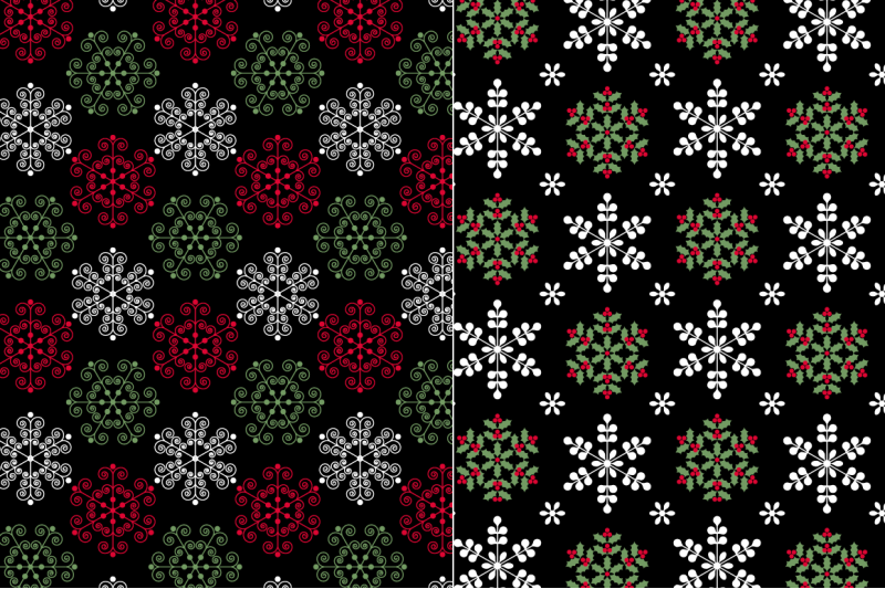 seamless-christmas-patterns-amp-labels
