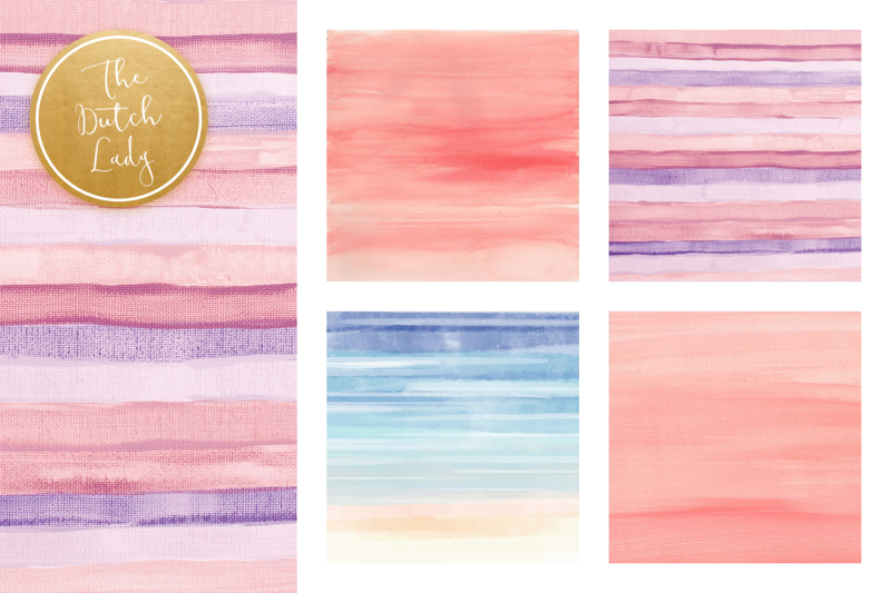 striped-watercolor-pattern-scrapbook-papers