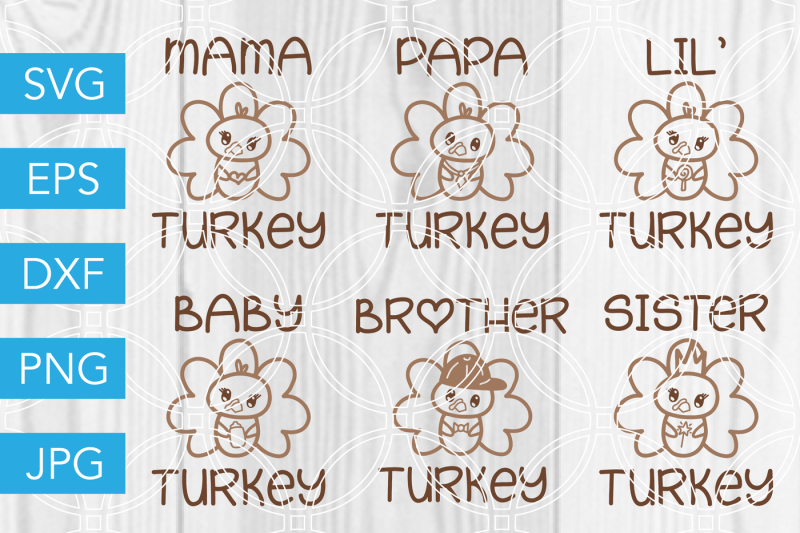thanksgiving-turkey-family-svg-dxf-eps-jpg-cut-file-cricut-silhouette