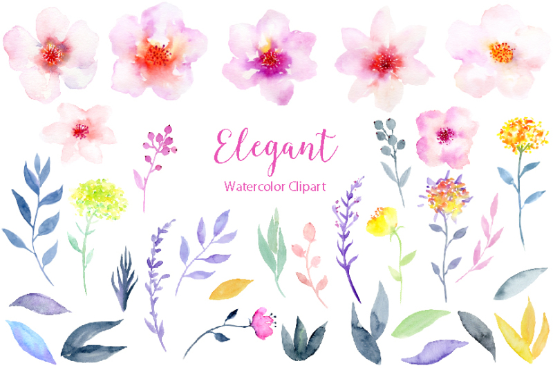 watercolor-flower-clipart-elegant