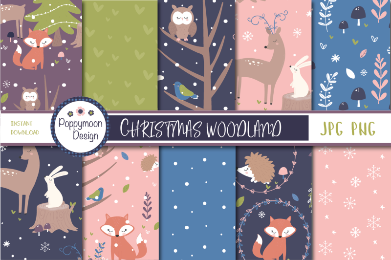 christmas-woodland-paper