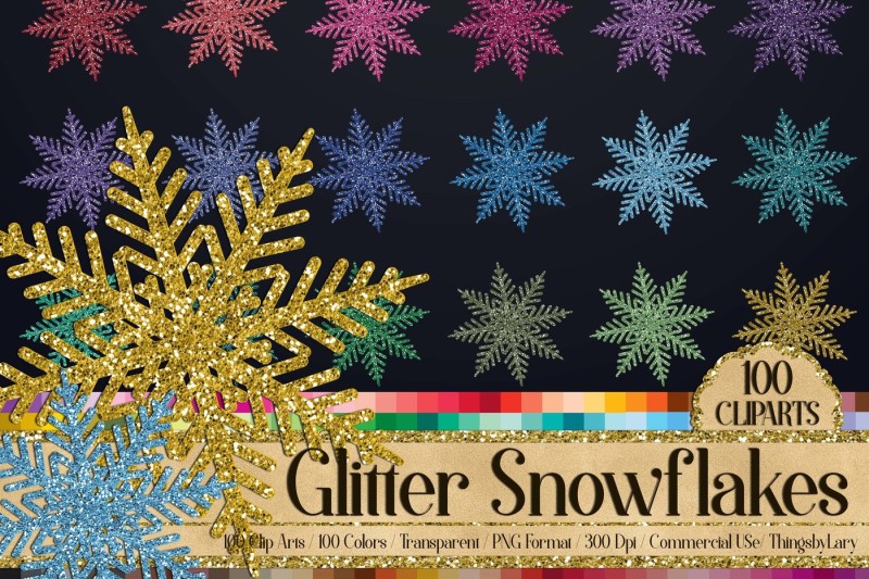 100-glitter-snowflakes-christmas-new-year-party-clip-arts