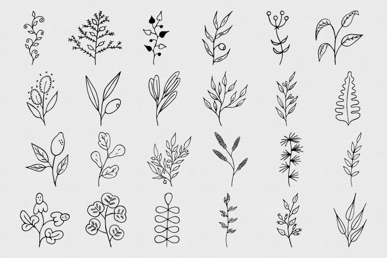 hand-drawn-wreaths-laurels-and-branches-collection