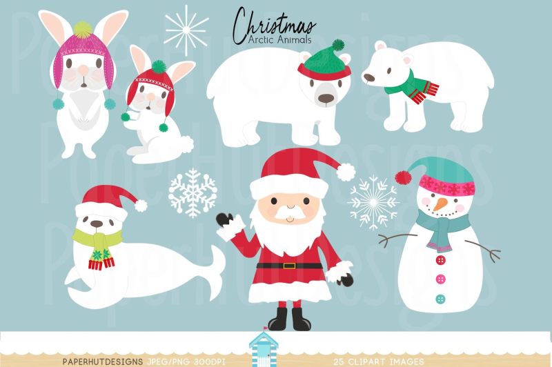 christmas-arctic-animals-clipart