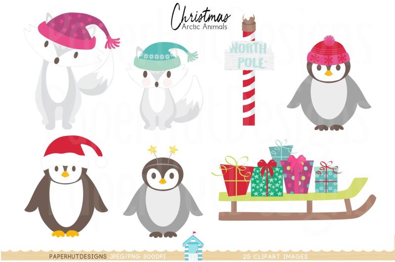 christmas-arctic-animals-clipart