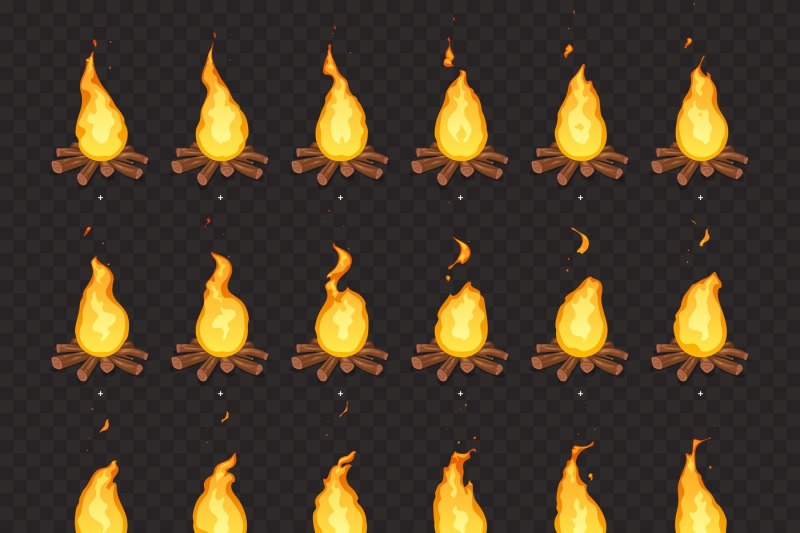 burning-bonfire-animation-hot-fire-outdoor-campfire-and-bonfires-car