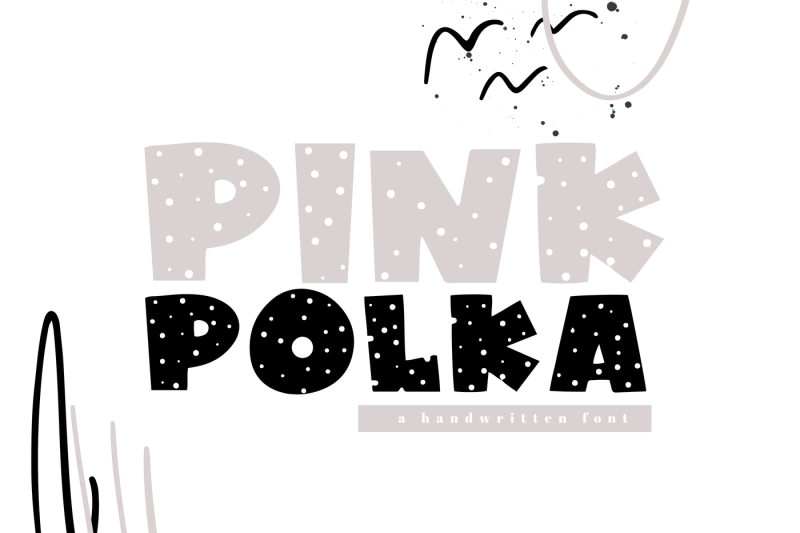 pink-polka-a-bold-polka-dot-font