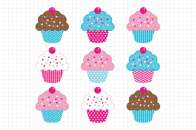 sweet-cupcakes-digital-clipart-les-cl04b