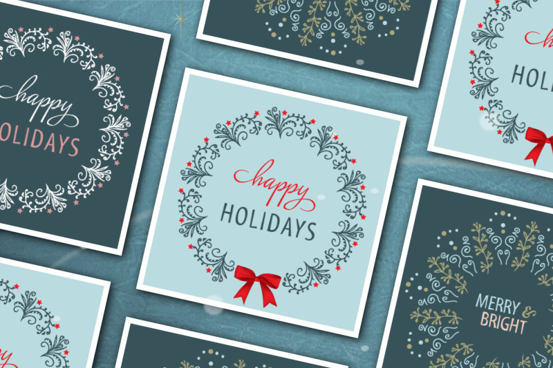 christmas-card-set-with-wreath-illustrations