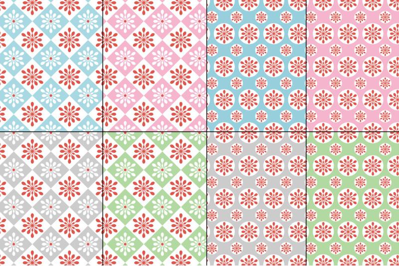 seamless-pastel-snowflake-patterns